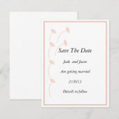 クラシカルな結婚式のステーショナリー Save The Date 招待状 (正面/裏面)