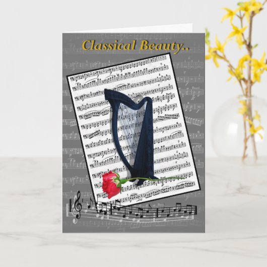 クラシカルな美しい カード (黄色い花)