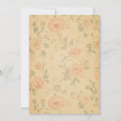 クラシカルな花の結婚式招待状 ヴィンテージ クラシック 招待状 (裏面)