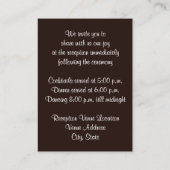 クラシカルな麻布、雪の結晶 & 鹿の囲い込みカード エンクロージャーカード (裏面)