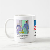 クラシカルな7月4日のマグ コーヒーマグカップ (左)
