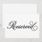 クラシカルな | 予約済み ウェディング サイン (正面/裏面)
