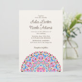 クラシカルアールデコ華美スタイルマンダラ結婚ス 招待状 (スタンド正面)