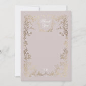 クラシカルエレガントクレストモノグラ結婚ム サンキューカード (正面)