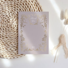 クラシカルエレガントクレストモノグラ結婚ム サンキューカード