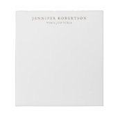 クラシカルカスタマイズパーソナライズされた者 ノートパッド (正面)