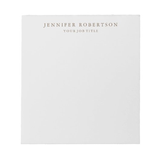 クラシカルカスタマイズパーソナライズされた者 ノートパッド (正面)