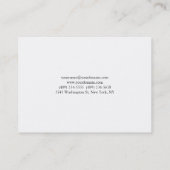 クラシカルシンプルプレーンスクリプトホワイト 名刺 (裏面)