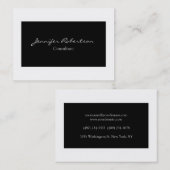 クラシカルシンプル白黒平野ユニーク 名刺 (正面/裏面)