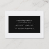 クラシカルシンプル白黒平野ユニーク 名刺 (裏面)