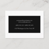 クラシカルシンプル白黒平野ユニーク 名刺 (裏面)