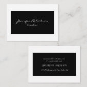 クラシカルシンプル白黒平野ユニーク 名刺 (正面/裏面)