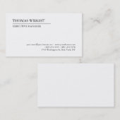 クラシカルスタイルプレーンシンプルプロフェッショナル 名刺 (正面/裏面)