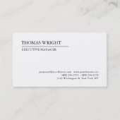 クラシカルスタイルプレーンシンプルプロフェッショナル 名刺 (正面)