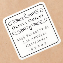 クラシカルタイポグラフィ名前をカスタムする差出人住所