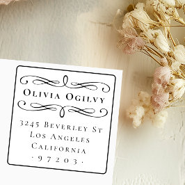 クラシカルタイポグラフィ名前をカスタムする差出人住所 セルフインキングスタンプ