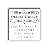 クラシカルタイポグラフィ名前をカスタムする差出人住所 ラバースタンプ (インプリント)