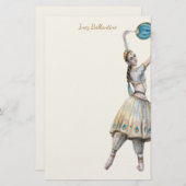 クラシカルダンサーパーソナライズされた文具 便箋 (正面/裏面)