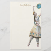 クラシカルダンサーパーソナライズされた文具 便箋 (正面)