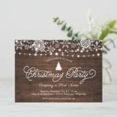 クラシカルツリー スノーフレーク ライト クリスマスパーティ 招待状 (スタンド正面)