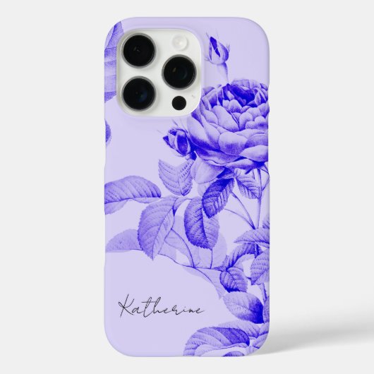 クラシカルフラワー 紫のエレガントなデザイン Case-Mate iPhoneケース (裏面)