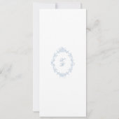 クラシカルフローラクレスト結婚のディナーメニュー 招待状 (裏面)