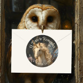 クラシカルブルーバタフライフェアリー ユニコーンステーショナリー ラウンドシール