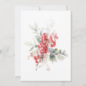 クラシカルホリデーベリー クリスマスパーティー 招待状 (裏面)