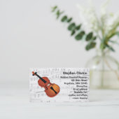 クラシカルミュージシャンバイオリニスト名刺 名刺 (スタンド正面)