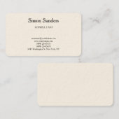 クラシカルレトロプレーンシンプルミニマル 名刺 (正面/裏面)