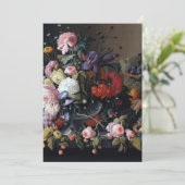 クラシカルヴィンテージフラワーア絵画ート カード (スタンド正面)