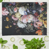クラシカルヴィンテージ花びら絵画アート キッチンタオル (折り畳み)