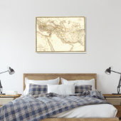 クラシカル世界東半球の地図 キャンバスプリント (インサイチュ (寝室))
