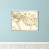 クラシカル世界東半球の地図 キャンバスプリント (インサイチュ (ウッドフロア))