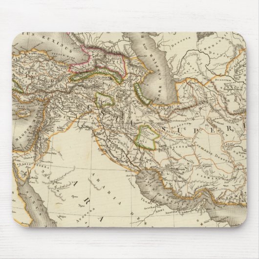クラシカル世界東半球の地図 マウスパッド (正面)