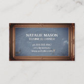 クラシカル写真枠 |青いテクスチグランジャ 名刺 (裏面)