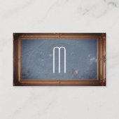 クラシカル写真枠 |青いテクスチグランジャ 名刺 (正面)