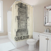 クラシカル建築、コリントの柱1725 シャワーカーテン (インサイチュ)