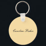 クラシカル手書きプレーンシンプルベージュ キーホルダー<br><div class="desc">自分を代表モダンしてエレガントデザイン。このテンプレートは全カスタマイズてのプロフェッショナルの職業に合わせることができる。</div>