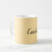 クラシカル手書きプレーンシンプルベージュ コーヒーマグカップ (正面左)