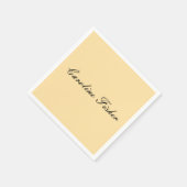 クラシカル手書きプレーンシンプルベージュ スタンダードカクテルナプキン (角)