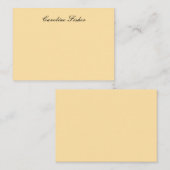 クラシカル手書きプレーンシンプルベージュ ノートカード (正面/裏面)