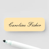 クラシカル手書きプレーンシンプルベージュ 名札 (インサイチュ)