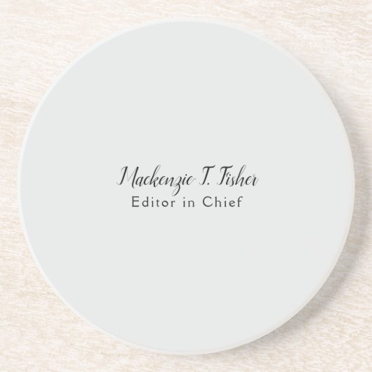 クラシカル書エレガント面シンプル灰色 コースター (正面)