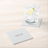 クラシカル書エレガント面シンプル灰色 スクエアペーパーコースター (インサイチュ)