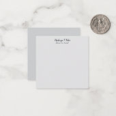 クラシカル書エレガント面シンプル灰色 ノートカード (正面/裏面インサイチュ)