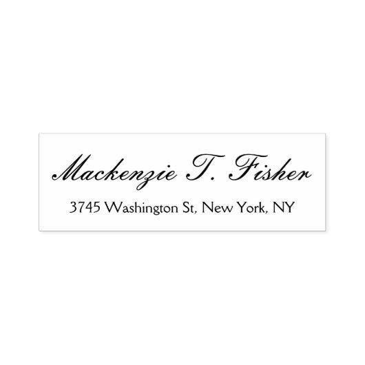 クラシカル書エレガント面シンプル白 セルフインキングスタンプ (デザイン)