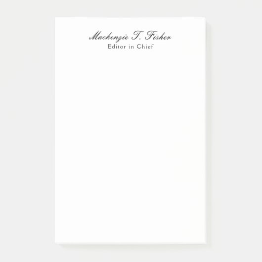 クラシカル書エレガント面シンプル白 ポストイット (正面)