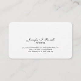 クラシカル白黒手書きスクリプトプレーン 名刺