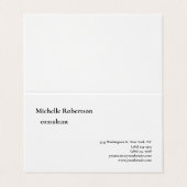 クラシカル白黒質素ミニマル主義者 名刺 (外部フラット)